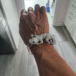 Elegant Silver Lizard Bracelet